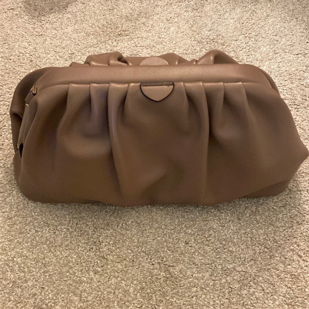 A New Day Taupe Clutch